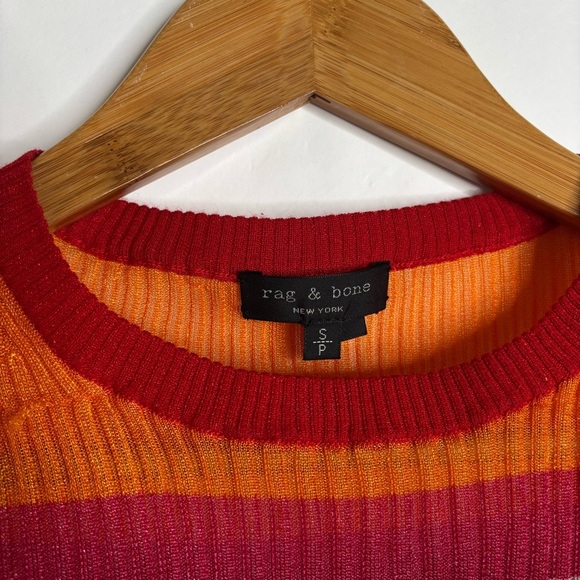 Rag & Bone Katie Metallic Stripe Tee size Small - Picture 4 of 11
